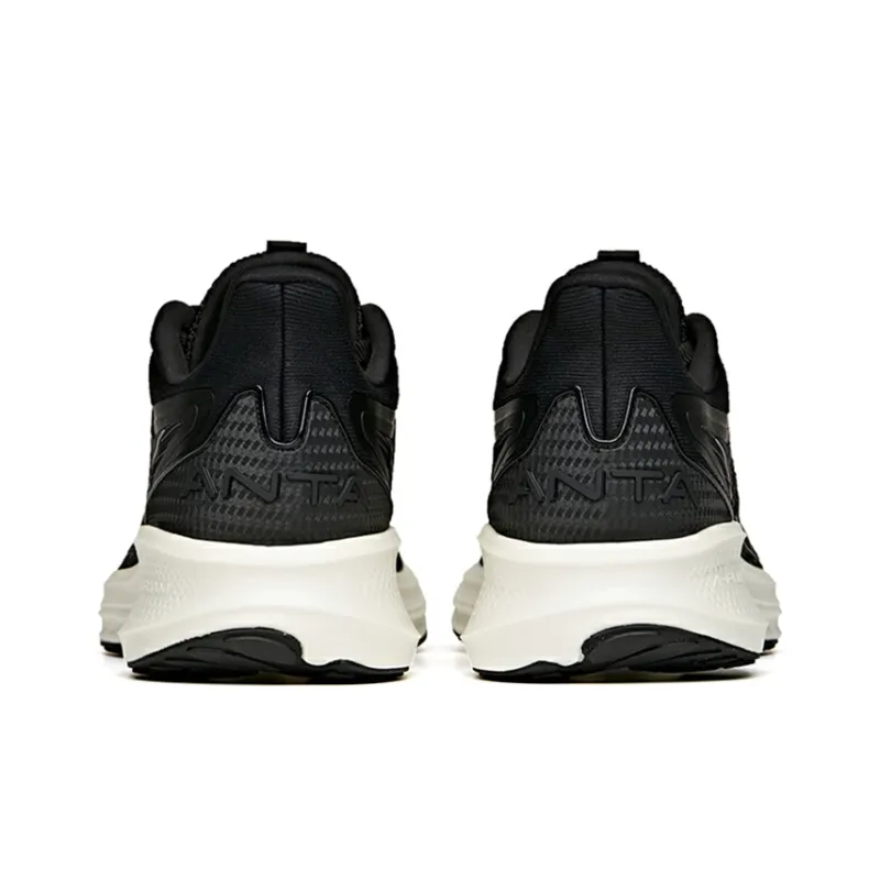 Anta Gazelle 1.0 Running Collection Cushioned Slip Resistant Low Top Running Shoes Women's Black White-4