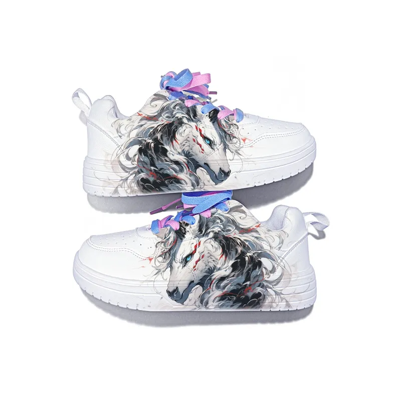 Cold Cicadas Yesterday Low Top Skateboard Shoes Unisex White Pink Blue-5