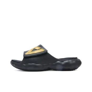 PEAK State Pole Cloud Rubber Sole Quiet Slide Slippers Men's Black Gold