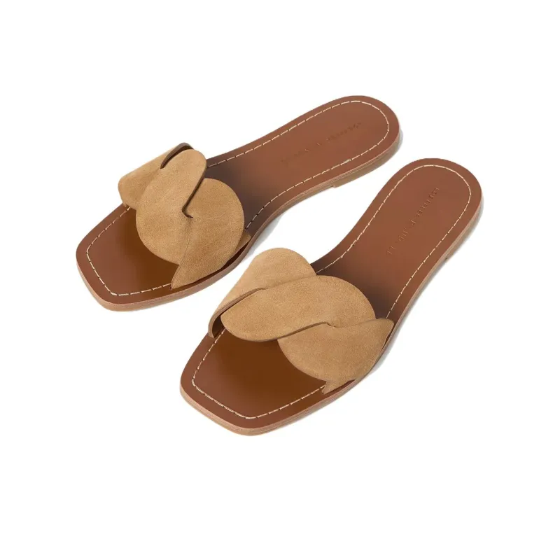 Loeffler Randall Slide Slippers Women's Brown-4