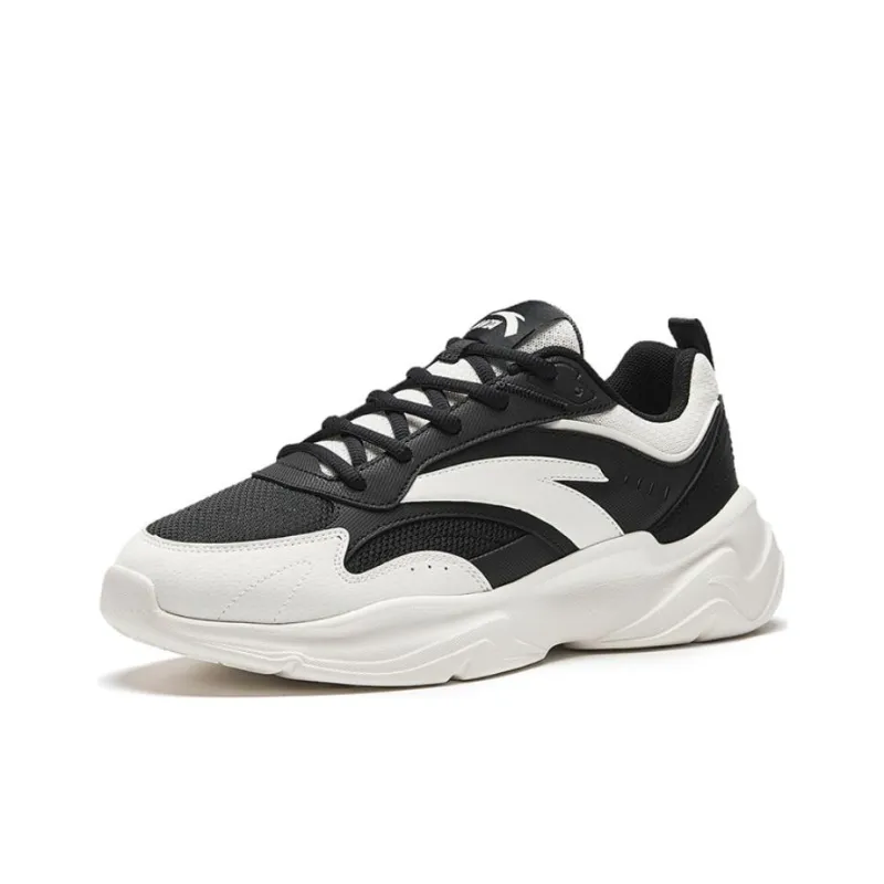 Anta Chaobai Gz Low Top Casual Shoes Men's Black White-1