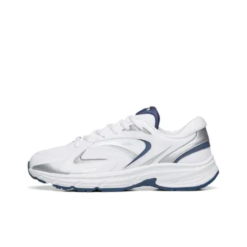 Anta AT952 Cushioned Slip Resistant Abrasion Resistant Breathable Low Top Casual Running Shoes Men's White Silver Blue