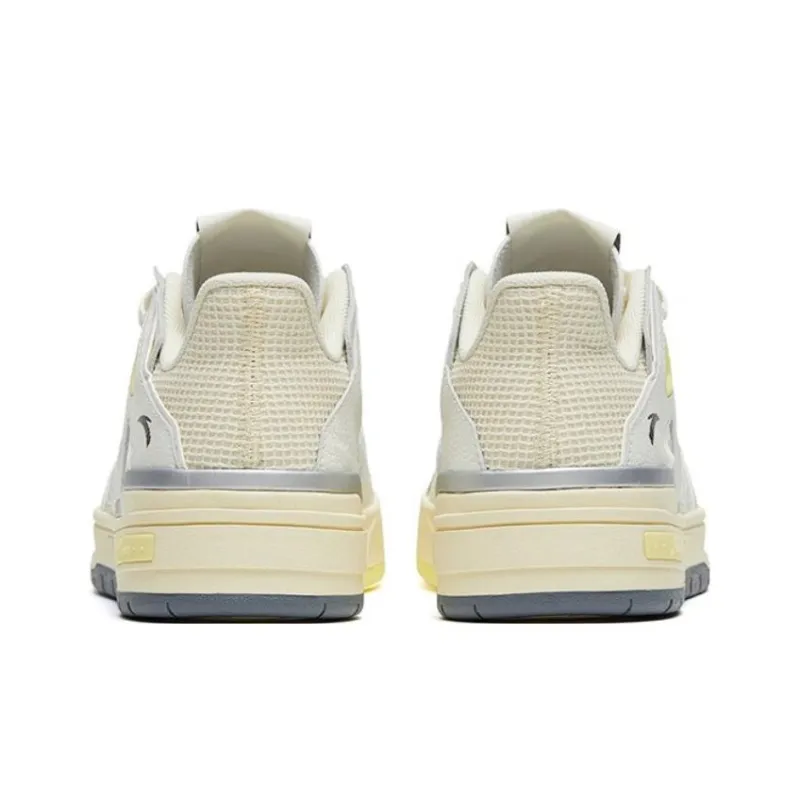Anta Flame 4.0 Anti Slip Wear Resistant Low Top Skateboard Shoes Men's Ivory White-2
