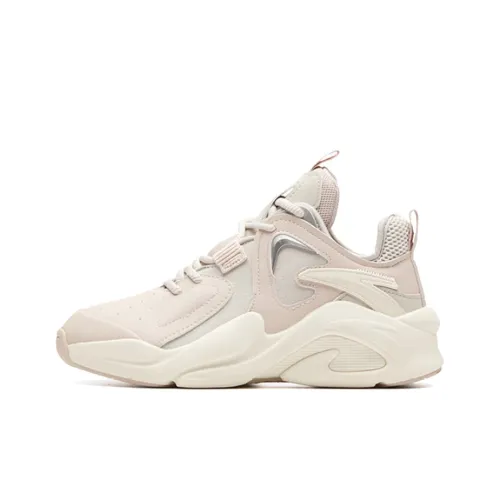 Anta Bastard Non-slip Wear-resistant Shock Absorption Low-Top Chunky Sneakers Women's Ivory White