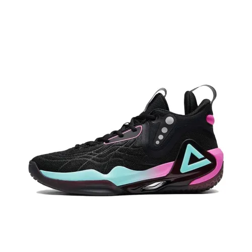 PEAK Sonic Boom 2.0 Basketball Shoes Men Mid-Top Black/Purple