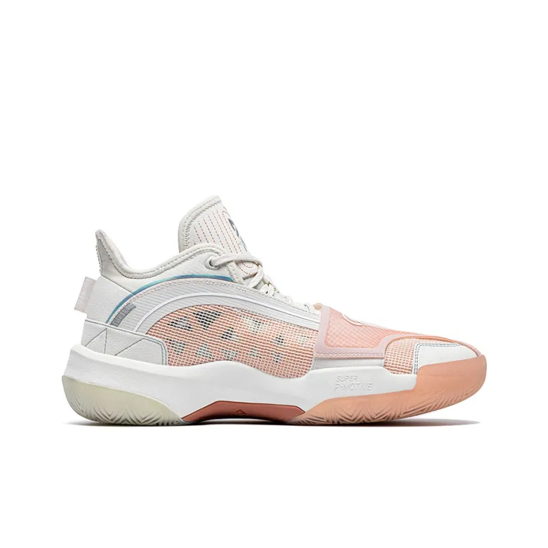PEAK State Extremely Large Triangle 1.0 Basketball Shoes Men Mid Top Milk Jade/Desert Pink-1