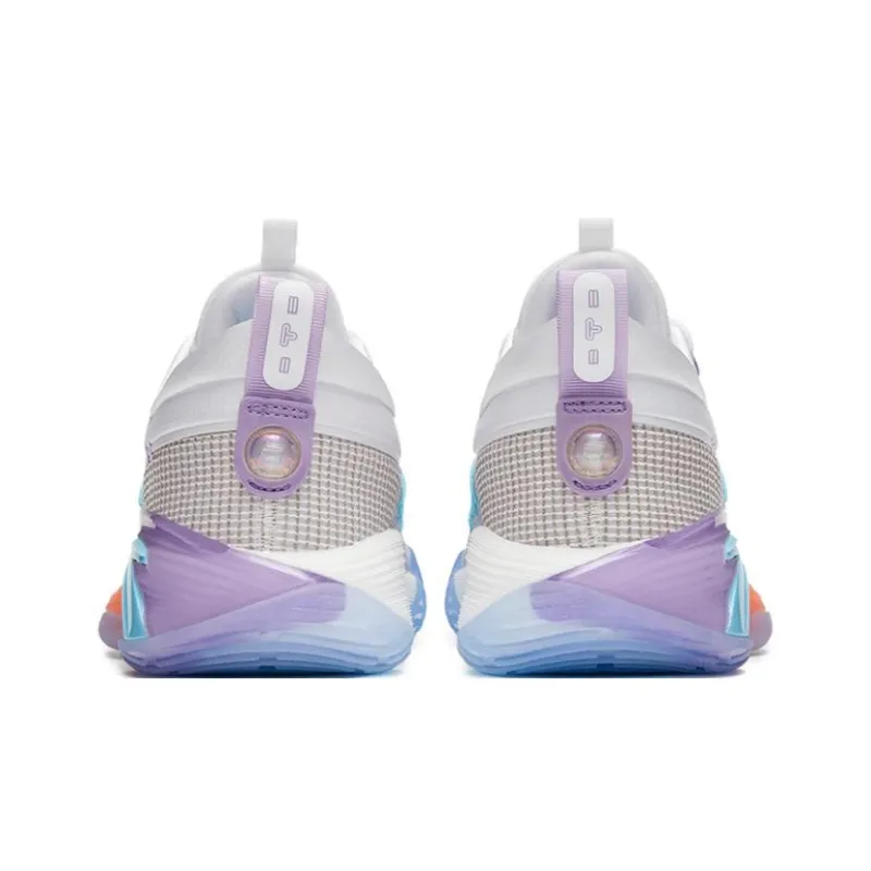 ANTA ZUP Series Basketball Shoes Men Low Top Purple White-3