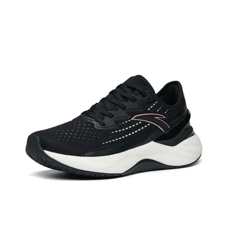Anta Tron 2.0 Durable Breathable Low Top Running Shoes Women's Black Thickened Edition-1