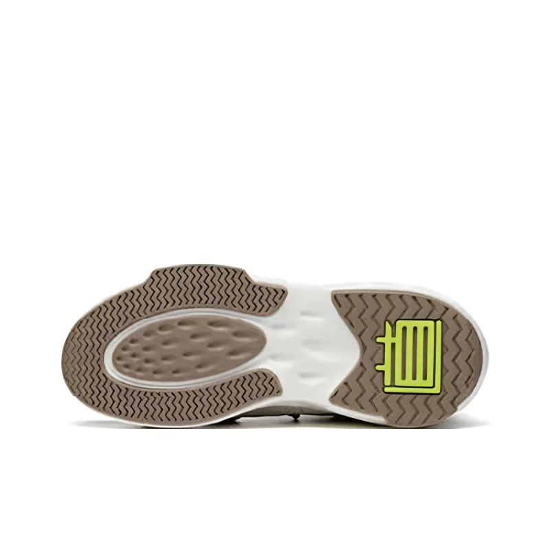 Anta Bastard Coverage  Thermal Slip Resistant Mid Top Skateboard Shoes Gray-4