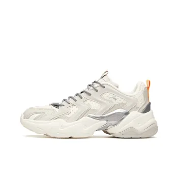 Anta Slam Cushioning Wear Resistant Low Top Chunky Sneakers Men's Ivory White