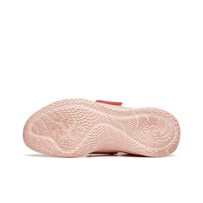 Anta Water Flower 2 KT Cushioning Anti-Slip And Wear-Resistant Coverage Low-Top Basketball Shoes Cherry Blossom Pink-4