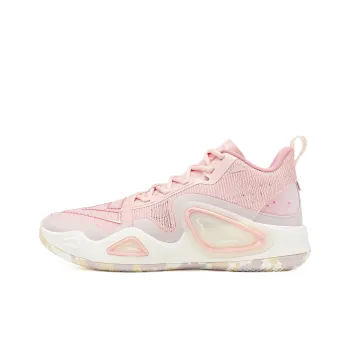 PEAK State Extreme Triangle 2.0 Anti Slip Wear Resistant Mid Top Basketball Shoes Blossom Pink