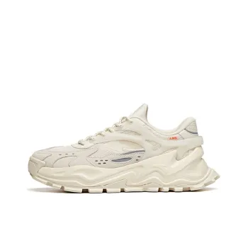 Anta Hot Cushioning Anti Slip And Wear Resistant Low Top Chunky Sneakers Men's Light Beige White