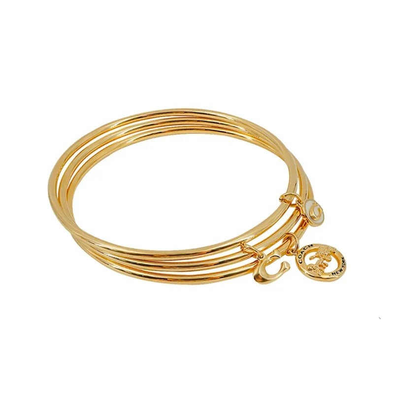 COACH Alloy Bangles Women's Gold-0