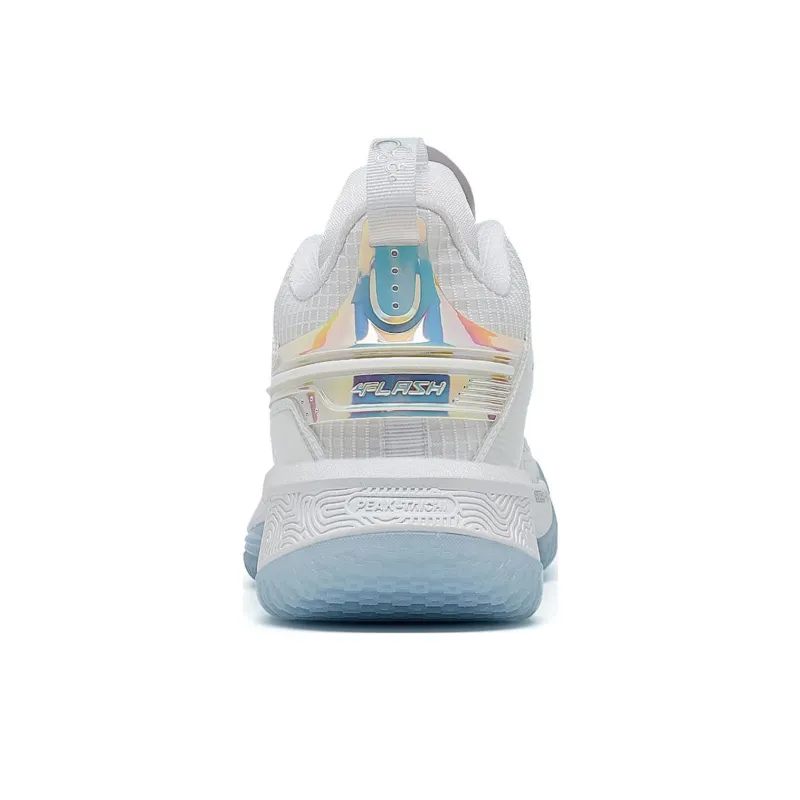 PEAK Flash 4 Power Edition Cushioning Anti-Slip And Wear-Resistant Low-Top Basketball Shoes White-4