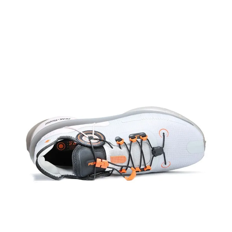PEAK Light Wheel Cushioning Anti Slip And Wear Resistant Low Top Running Shoes Men's Gray Black Orange-2