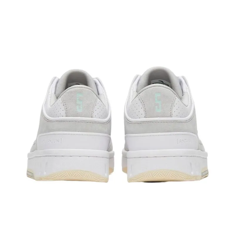 Anta Anta Champion All Weather Series Slip Resistant Cushioning Low Top Skateboard Shoes Men's White Gray-3