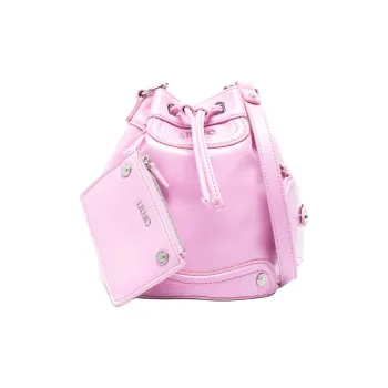 LIU·JO Artificial Leather Bucket Bags Crossbody Bag, Shoulder Bag Women's Bubble Gum Pink Red