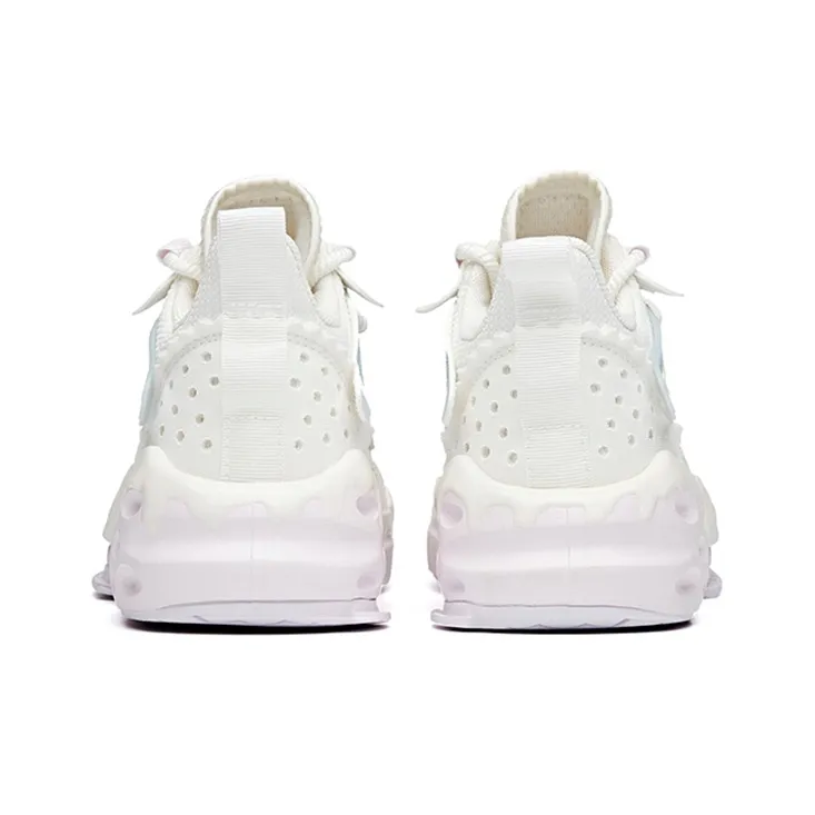 Anta Bastard Cushioning Anti-Slip Wear-Resistant Breathability Low-Top Casual Shoes Women's White Purple Blue-3