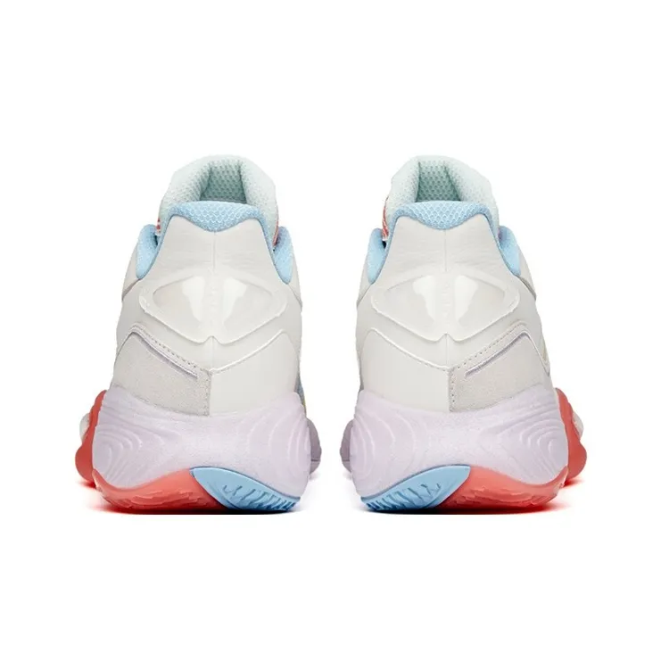 Anta A Flash Bubble 1.0 Non-slip Wear-resistant Shock Absorption Low-Top Basketball Shoes Blue Gray Red-3