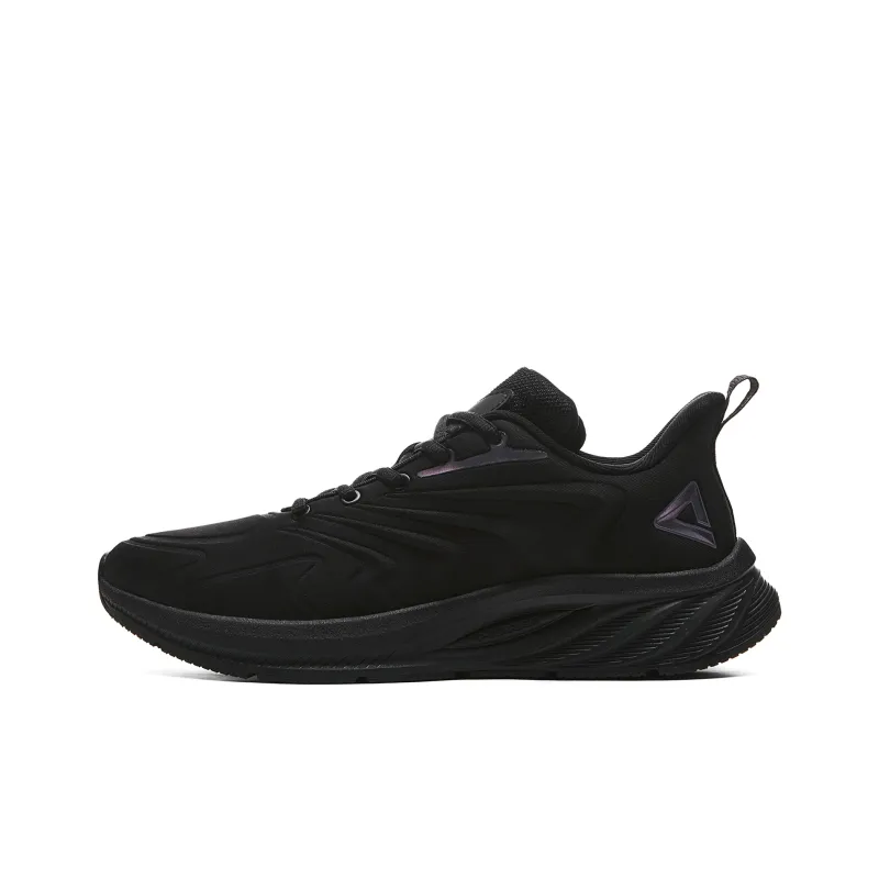 PEAK Wear resistant And Lightweight Low Top Running Shoes Women's All Black-0