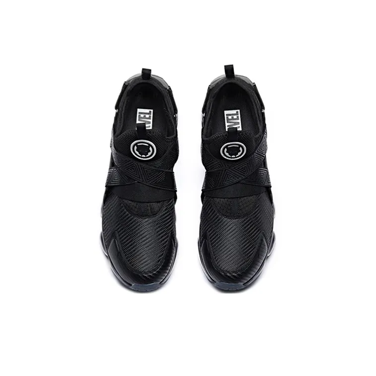 MANWEI x Anta Anti Slip Wear Resistant Breathable Lightweight Low Top Running Shoes Men's Black-3