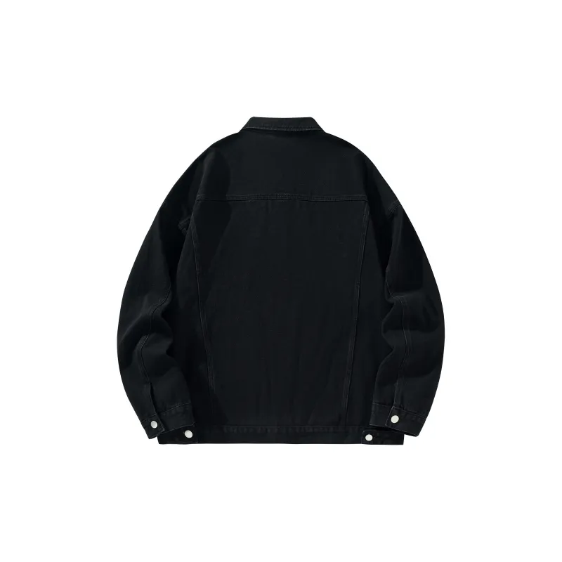 BOBBY ABLEY Denim Jacket Unisex Distressed White Black-1