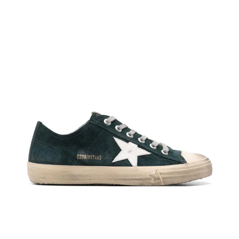 Golden Goose V Star 2 Low Top Skateboard Shoes Men's Green-1
