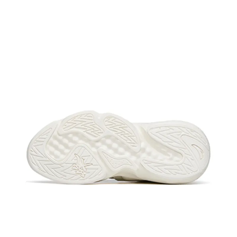 Anta Bastard Life Collection Lightweight And Wear-resistant Low-Top Skateboard Shoes Women's White Green Yellow-5