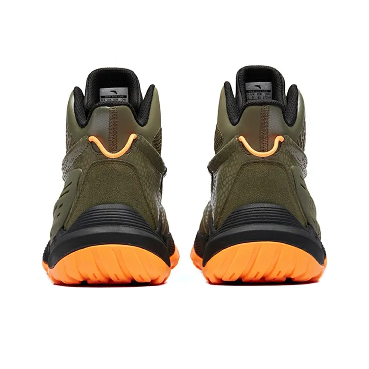 Anta Bastard High Top Vintage Basketball Shoes Men's Khaki Green-4