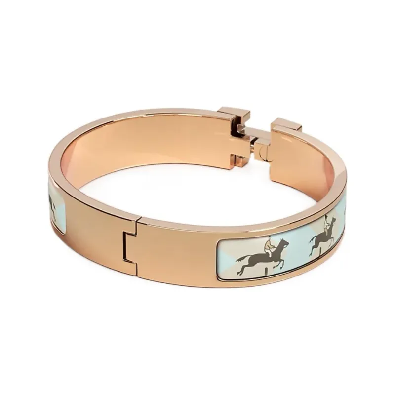 HERMES Clic Bangles Women's Rose Gold-1
