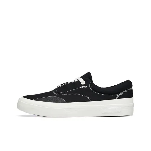 Anta Ao Li CVS Wear-Resistant Low-Top Skateboard Shoes Women's Black White