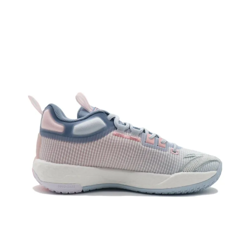 Anta Bastard Cushioning Anti Slip And Wear Resistant Mid Top Basketball Shoes Blue Pink-1