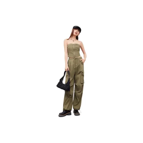 Love to serve Casual Suits Women's Green Coffee