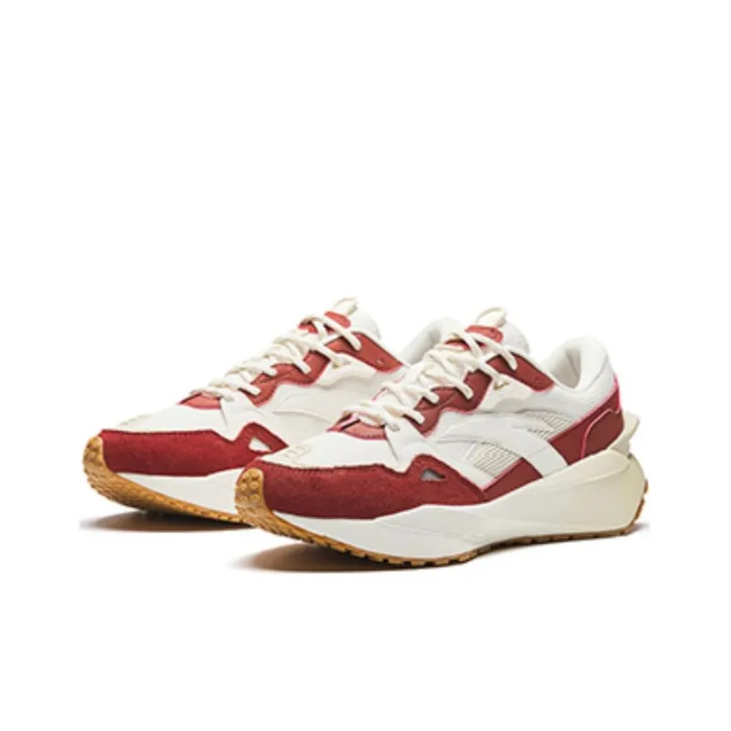 Anta HERITAGE Cushioning Wear Resistant Low Top Casual Shoes Women's White/Red-1