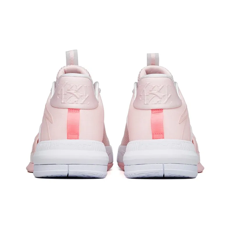 Anta Craze 1 Anti-Slip Wear-Resistant Mid-Top Performance Basketball Shoes Men's Pink White-3