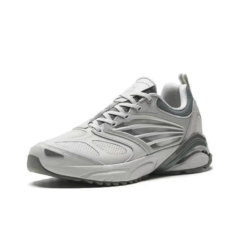 Anta Millennials Cushioning Anti Slip And Wear Resistant Low Top Chunky Sneakers Men's Gray-1