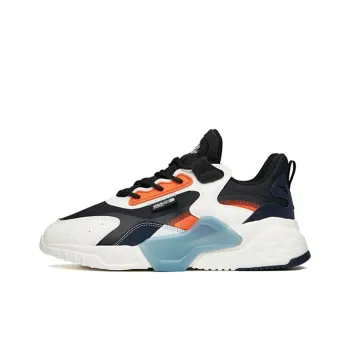 Anta Rubik's Cube Anti Slip Wear Resistant Low Top Chunky Sneakers Men's Black White Orange