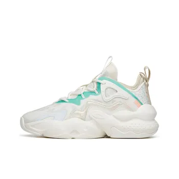 Anta Bastard Life Collection Lightweight And Wear resistant Low Top Skateboard Shoes Women's White Green Yellow