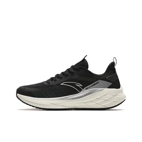 ANTA LingFeng Running Shoes Men Low-Top Basic Black/Silver/Ivory White