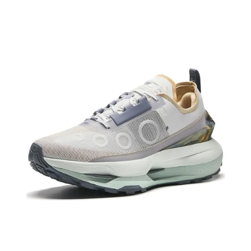 Anta Swift Cushioning Wear Resistant Low Top Running Shoes Men's Gray White-1