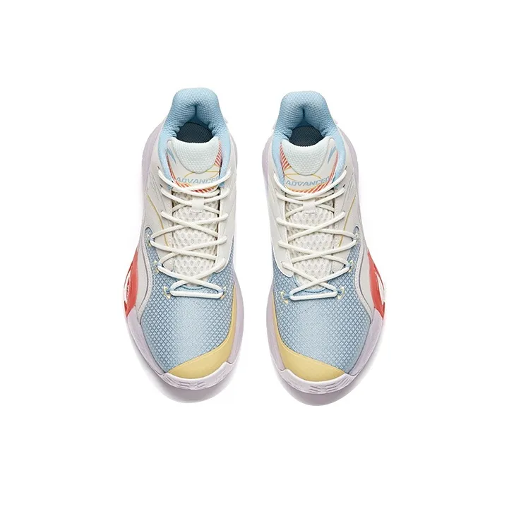 Anta A Flash Bubble 1.0 Non-slip Wear-resistant Shock Absorption Low-Top Basketball Shoes Blue Gray Red-2