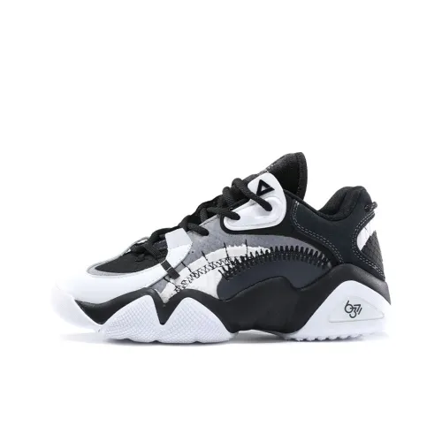 PEAK State Pole Chunky Sneakers Women's Low-Top All White/Black