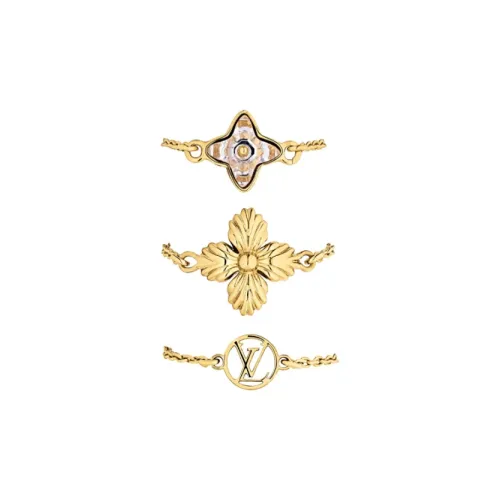 LOUIS VUITTON Artificial Diamond Rings Women's Gold