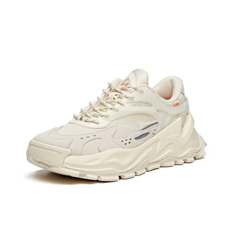 Anta Hot Cushioning Anti Slip And Wear Resistant Low Top Chunky Sneakers Men's Light Beige White-2