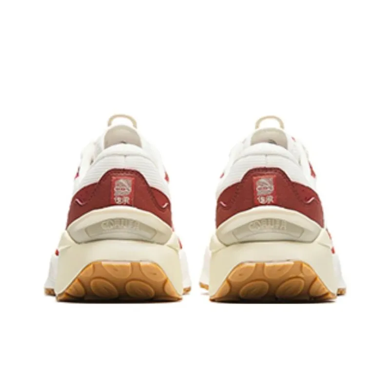 Anta HERITAGE Cushioning Wear Resistant Low Top Casual Shoes Women's White/Red-3