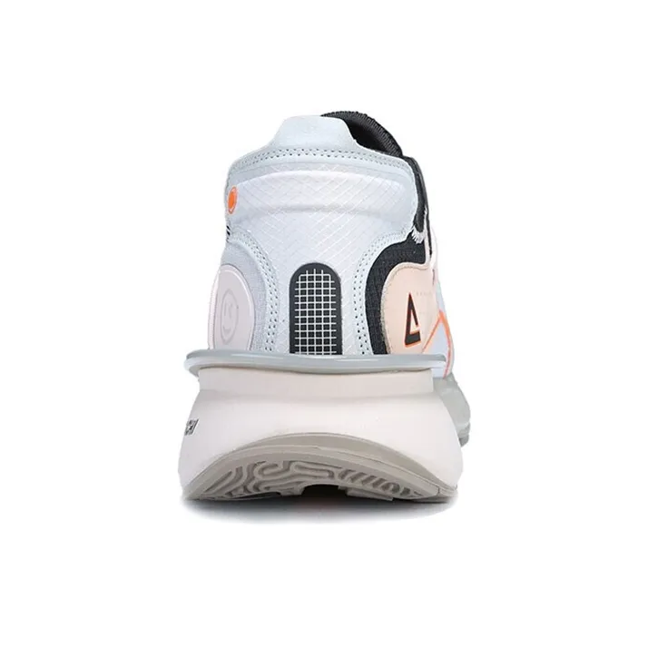 PEAK Light Wheel Cushioning Anti Slip And Wear Resistant Low Top Running Shoes Men's Gray Black Orange-3