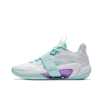 Anta Sanfenyu Lite Anti Slip Wear Resistant Mid Top Basketball Shoes Men's White Green
