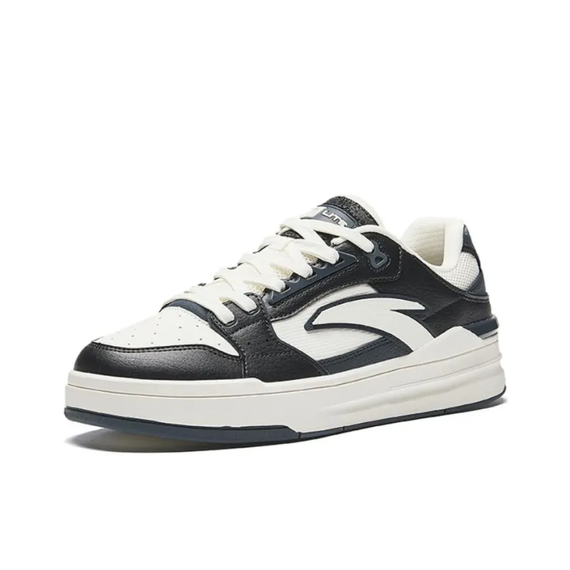 Anta Street Naughty LITE Anti Slip Wear Resistant Low Top Skateboard Shoes Men's Black White-1