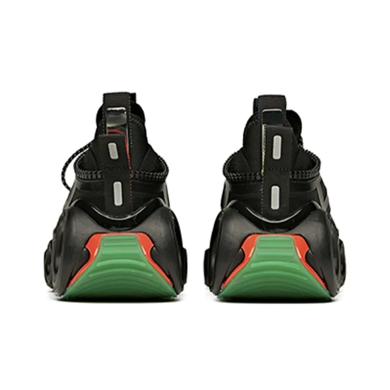 Anta Star Stream Cushioned Slip-Resistant Abrasion-Resistant Breathable Low-Top Running Shoes Men's Black Green-4